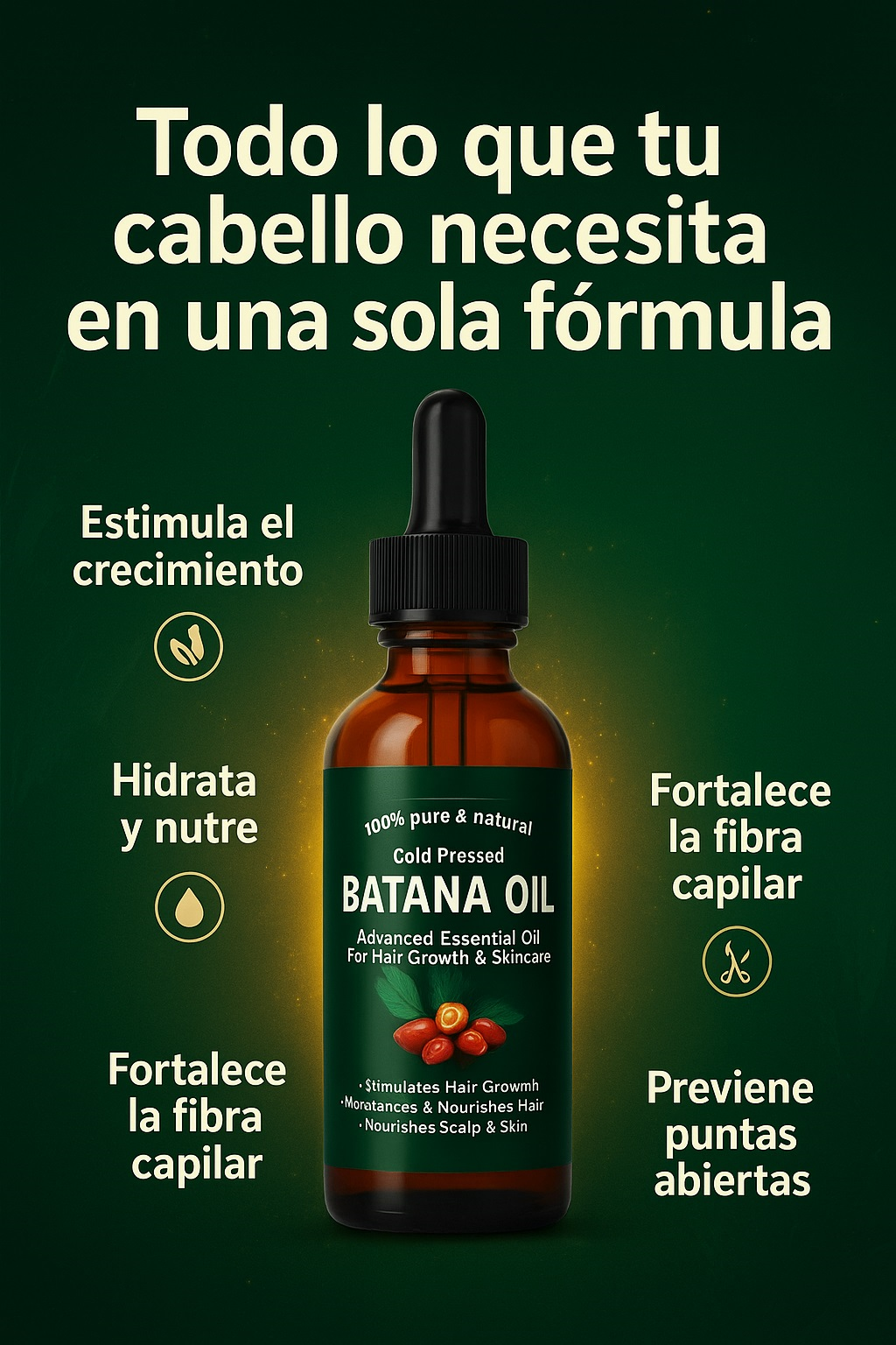 ACEITE DE BATANA GLOW - RECUPERA HASTA 5 AÑOS DE CABELLO PERDIDO EN TAN SOLO 8 SEMANAS