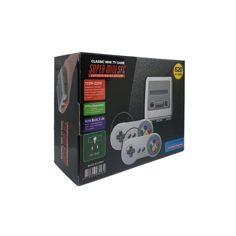 Consola Nintendo Super Mini Sfc 620 Juegos Caja Negra