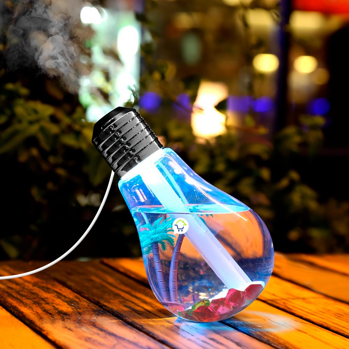 Humidificador Lámpara Bombillo RGB Difusor Aroma Cambia Color EO417