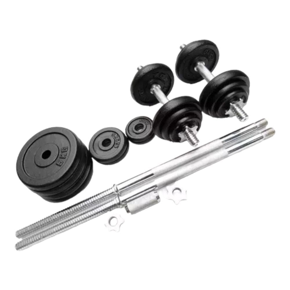 Kit Mancuernas Pesas 50 Kilos 100 Libras + Estuche Gym