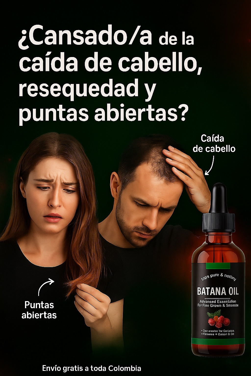 ACEITE DE BATANA GLOW - RECUPERA HASTA 5 AÑOS DE CABELLO PERDIDO EN TAN SOLO 8 SEMANAS