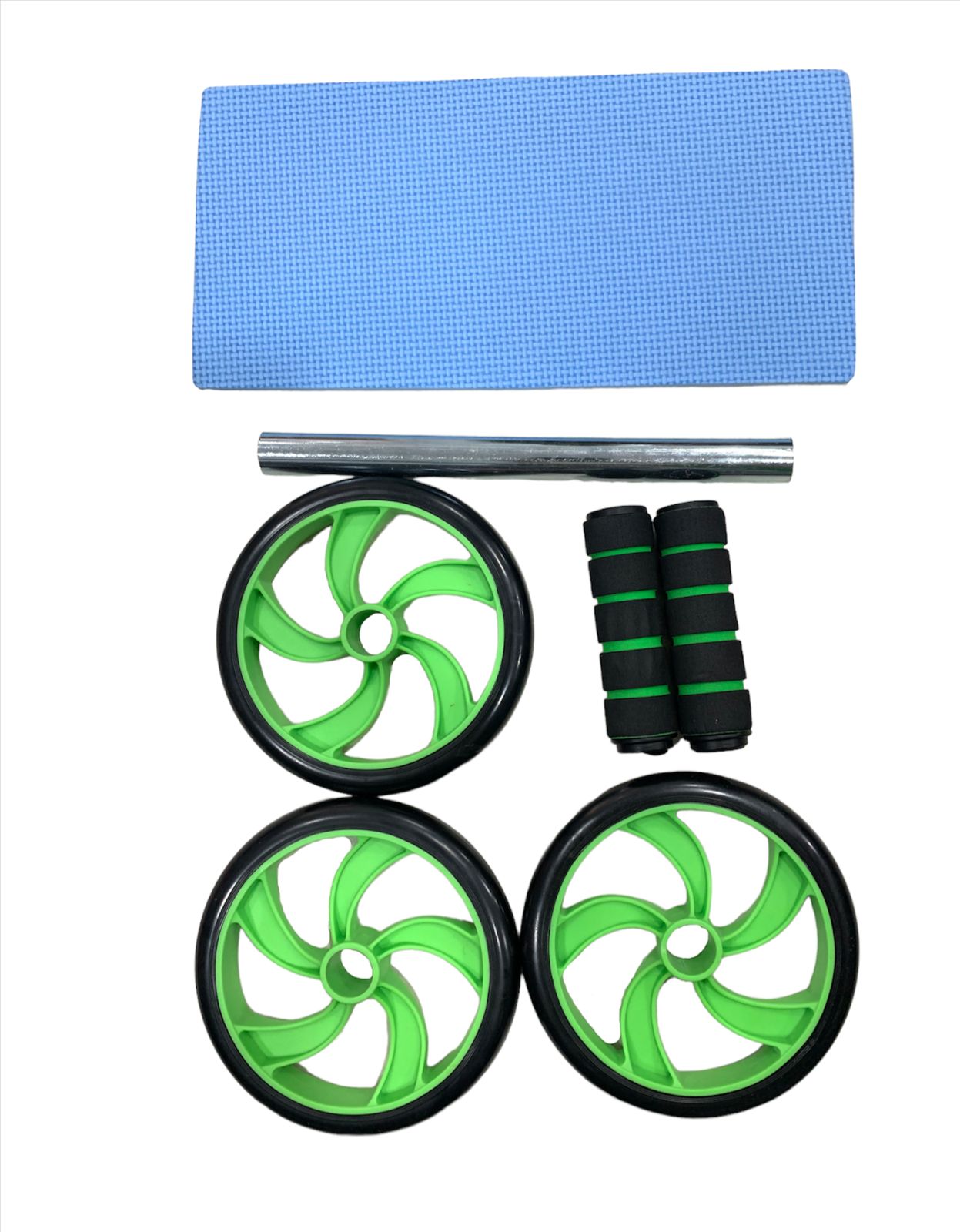 Rueda Abdominal Triple Rodillo Ejercicio Brazos Espalda Gym