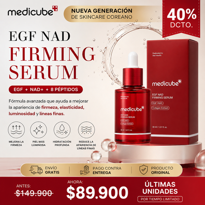 Sérum Reafirmante Medicube NAD+ con EGF y 8 Péptidos