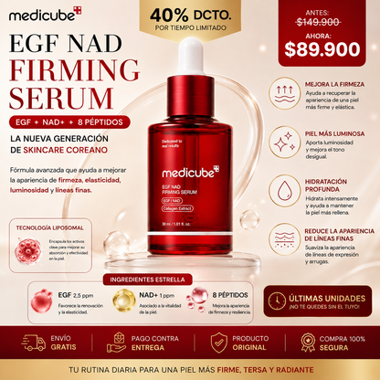Sérum Reafirmante Medicube NAD+ con EGF y 8 Péptidos