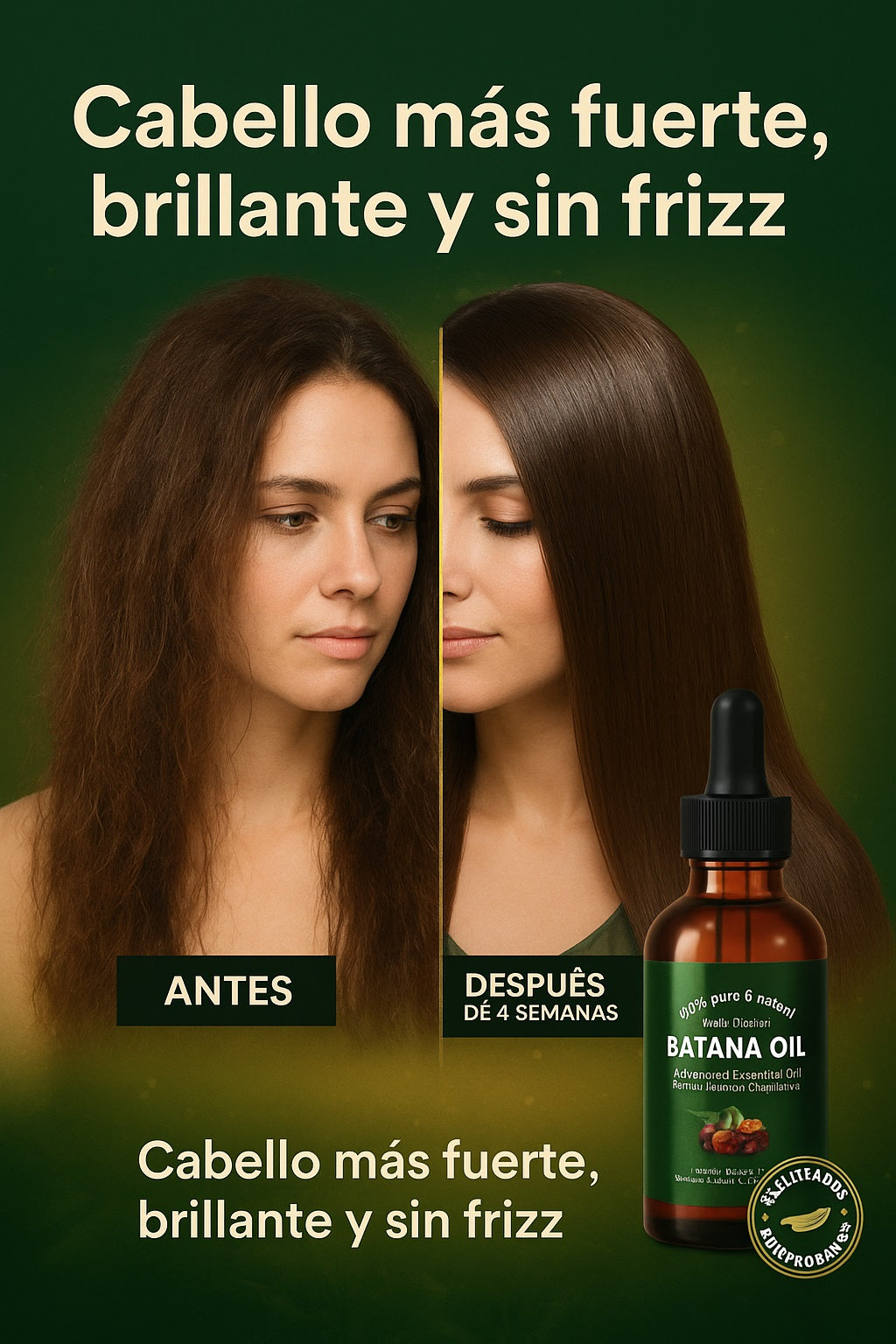 ACEITE DE BATANA GLOW - RECUPERA HASTA 5 AÑOS DE CABELLO PERDIDO EN TAN SOLO 8 SEMANAS