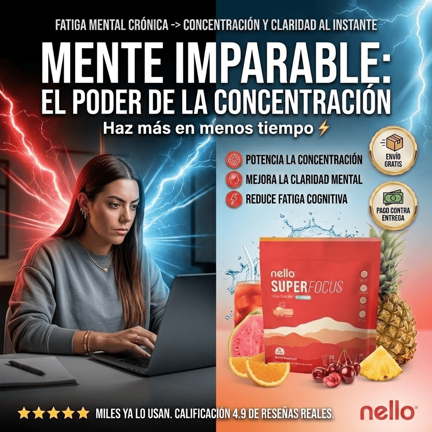 NELLO SUPER FOCUS-Activa tu mente y rinde al máximo todo el día