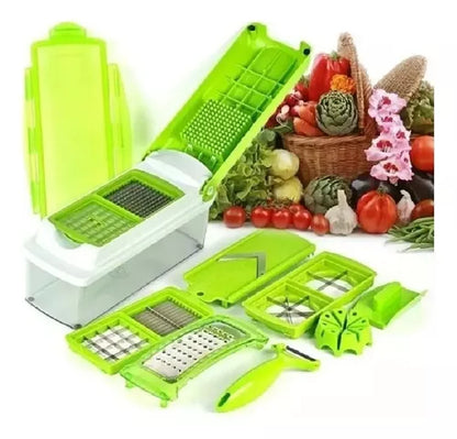 🥝🥗🍉PICATODO NICER DICER 11 EN 1 SET CORTADOR, PICADOR, REBANADOR Y RALLADOR🥝🥗🍉