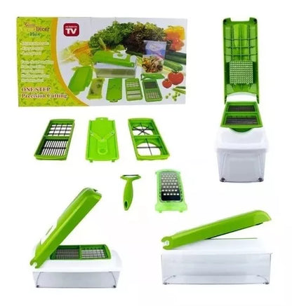 🥝🥗🍉PICATODO NICER DICER 11 EN 1 SET CORTADOR, PICADOR, REBANADOR Y RALLADOR🥝🥗🍉