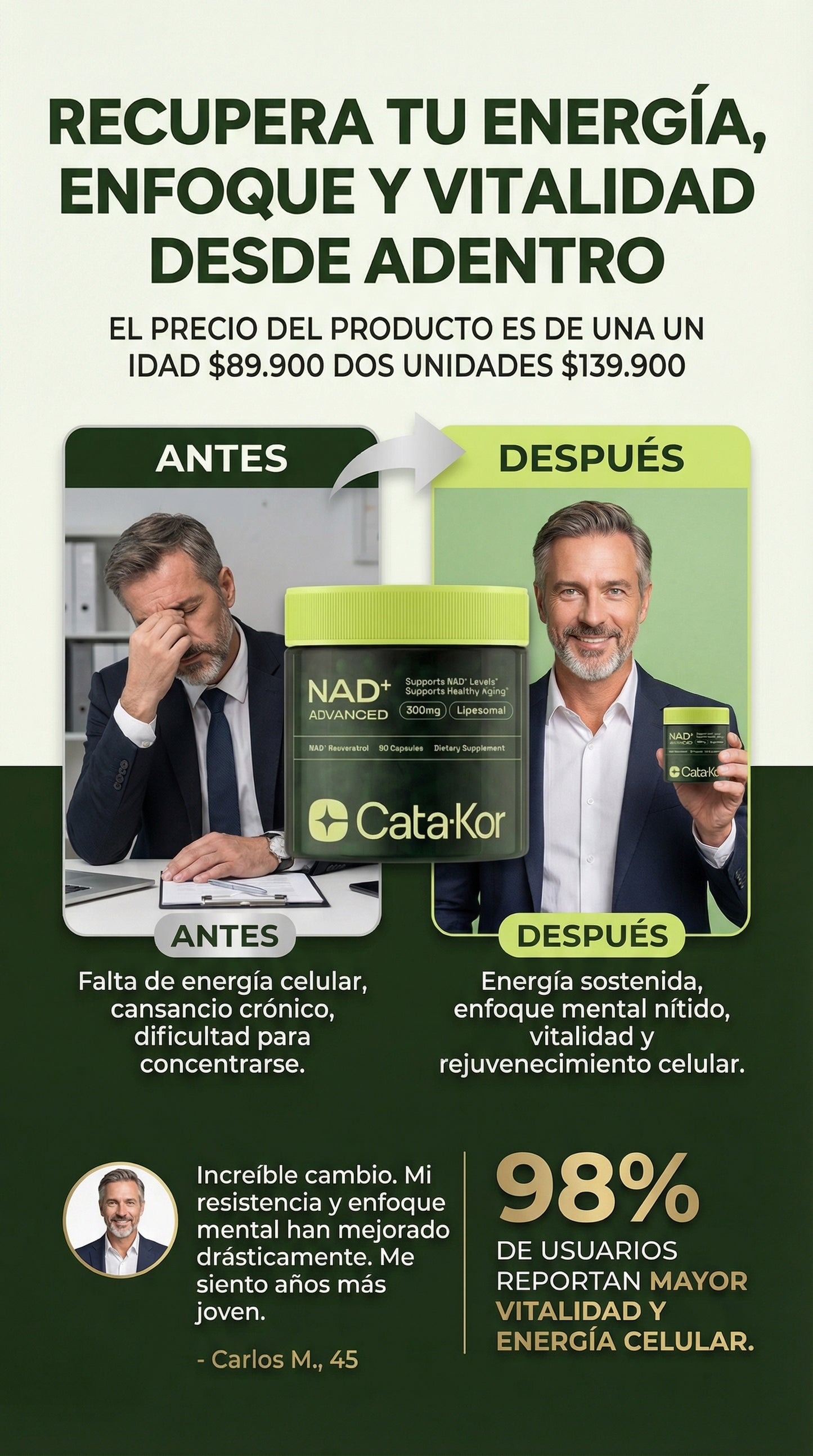 NAD + ADVANCED CATA KOR - REJUVENECIMIENTO TOTAL